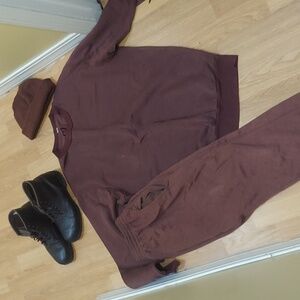 Prison brown sweatsuit -2pc/ Boots